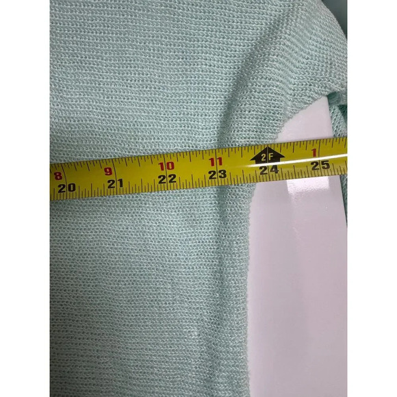 EILEEN FISHER Women's 3/4 Sleeve Crew Neck 100% Linen Sweater Medium Mint Green - Picture 5 of 8